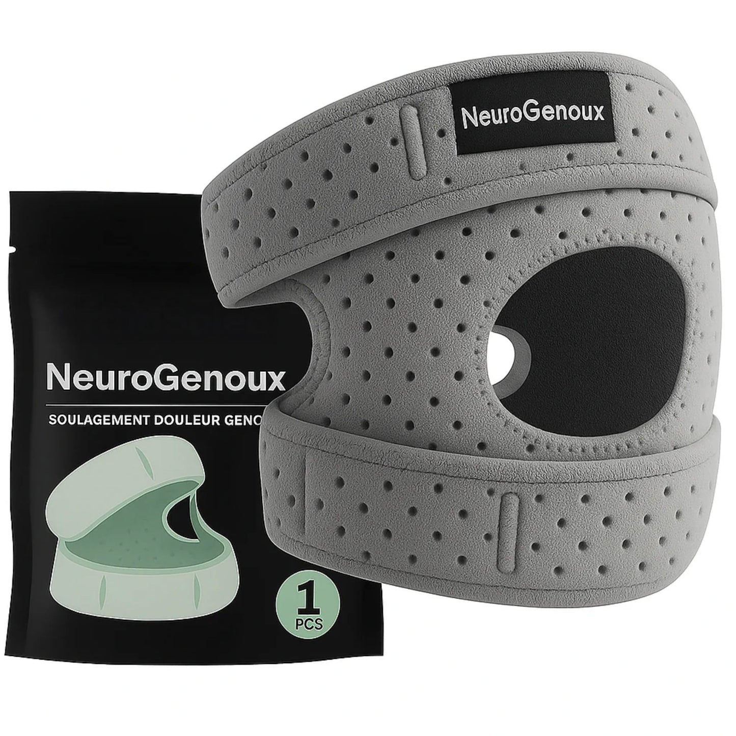 Genouillère Rotulienne NeuroGenoux — Réalignez l'Articulation du Genou Pendant vos Mouvements